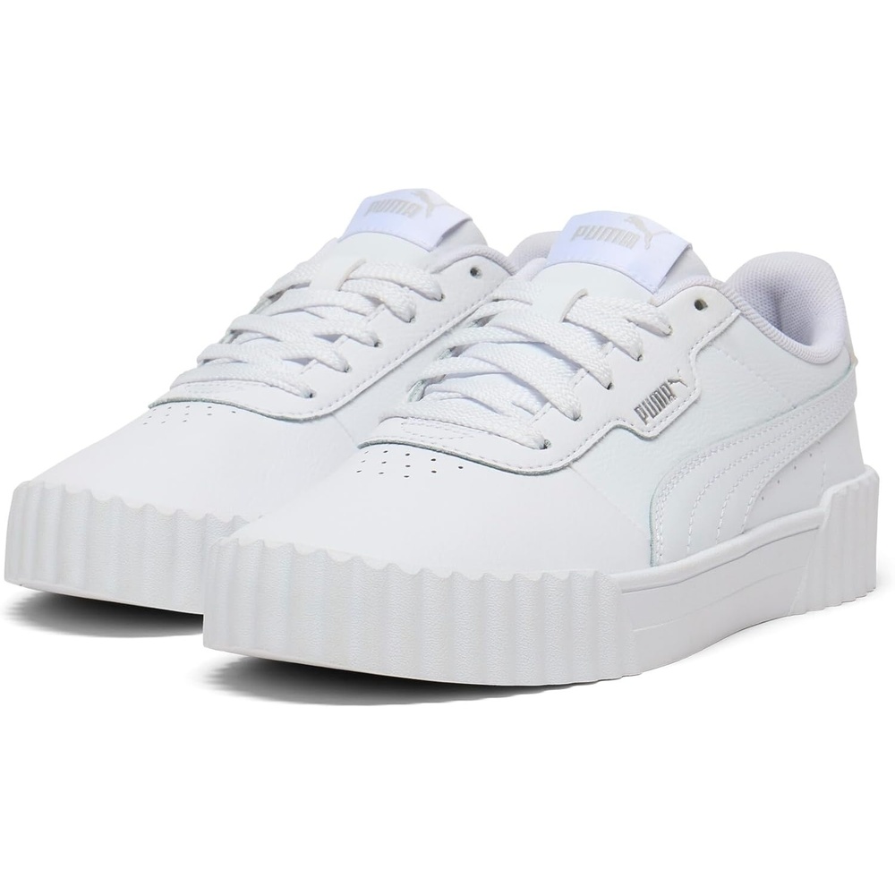 image:imagePUMA Womens Carina 30 Casual SneakersPuma Whitepuma Whitepuma Silver