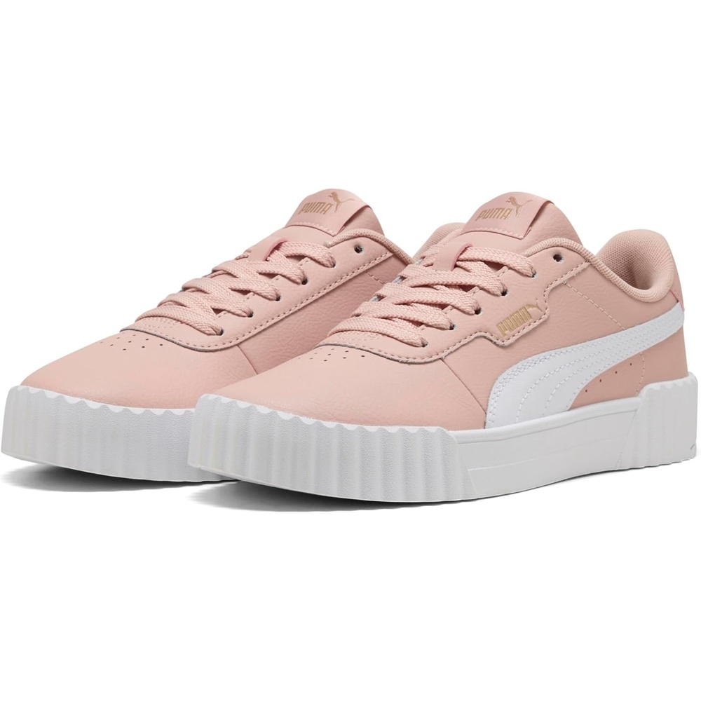 image:imagePUMA Womens Carina 30 Casual SneakersRose Quartz Puma White Puma Gold