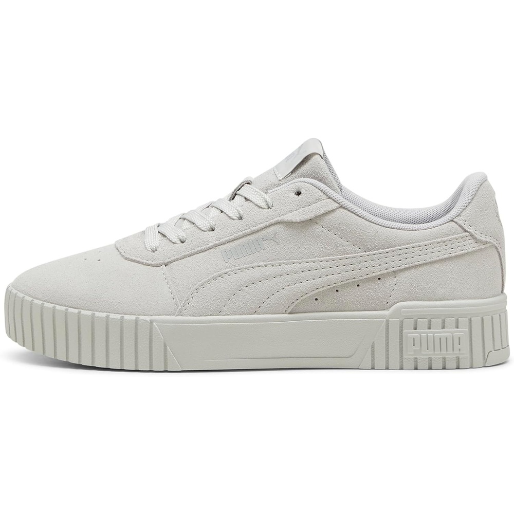 image:imagePUMA Womens Carina Leather Sneaker20 Suede Cool Light Graycool Mid Gray