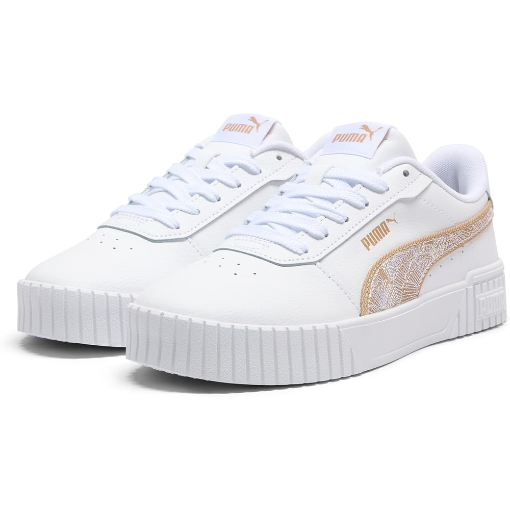 image:imagePUMA Womens Carina Leather Sneaker20 Whiteprairie Tan