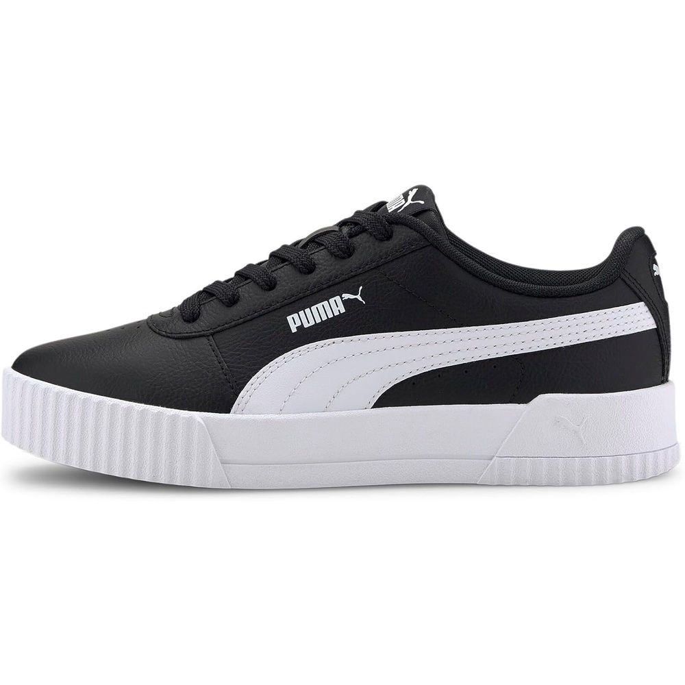 image:imagePUMA Womens Carina Leather SneakerPuma Black Puma White Puma White