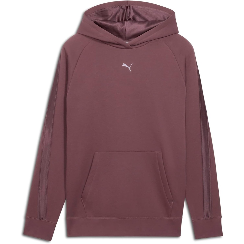 image:imagePUMA Womens Essentials Elevated Satin Hoodie Casual Outerwear Casual  GreenRaisin