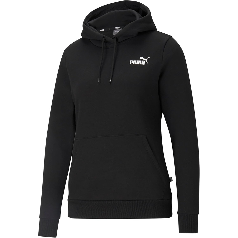 image:imagePUMA Womens Essentials Logo Hoodie Casual Outerwear Casual Hoodie GreyBlack