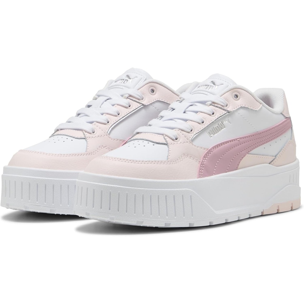 image:imagePUMA Womens Karmen II Idol SneakersPuma White Poised Pink Jasmine Flower
