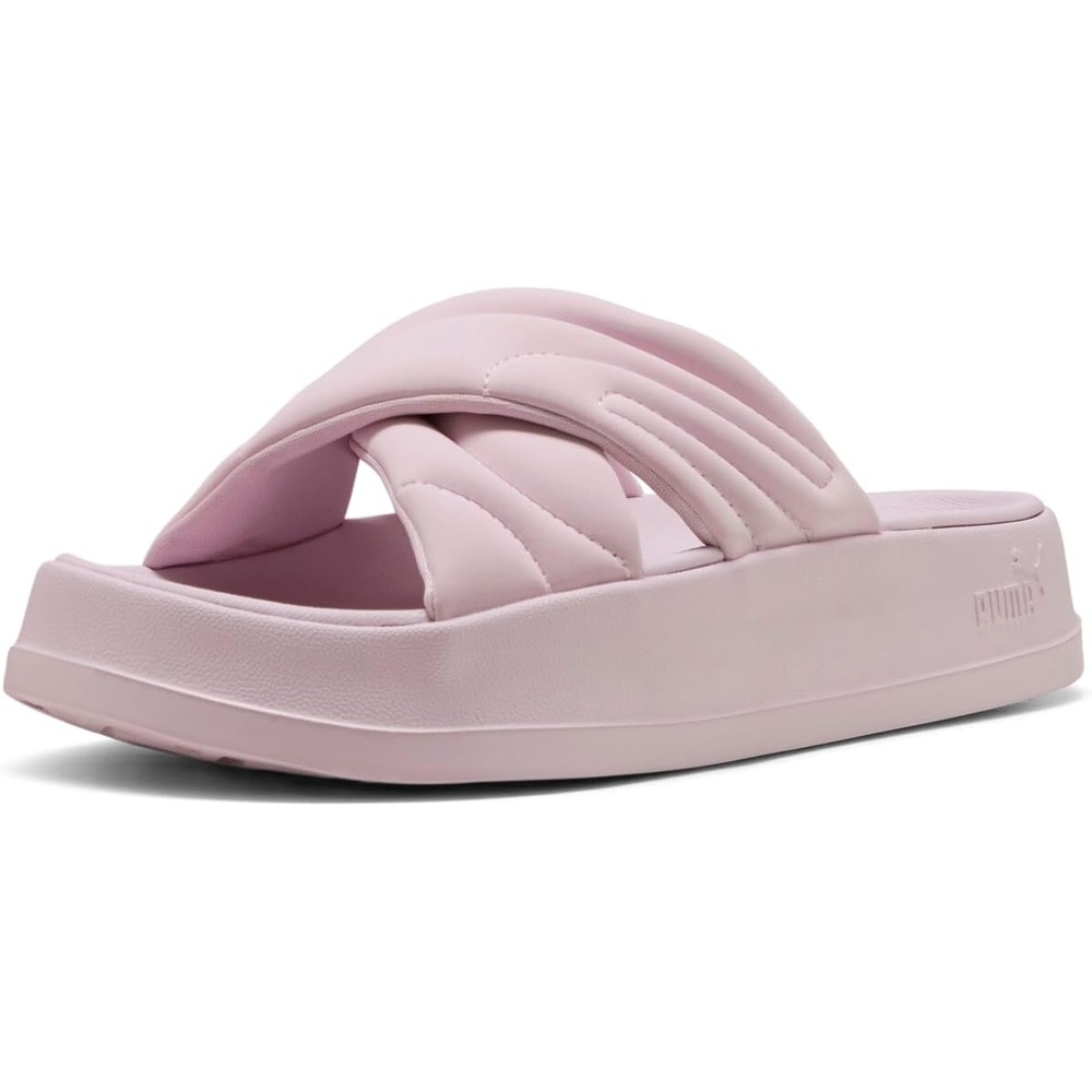 image:imagePUMA Womens Leadcat Platform Slide SandalsRose Mauvewhite