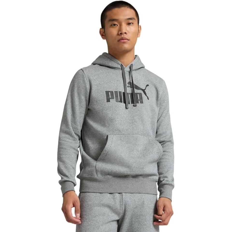image:imagePUMA mens Essentials Logo Fleece Hoodie Available in Big amp TallMedium Gray Heather Ss25