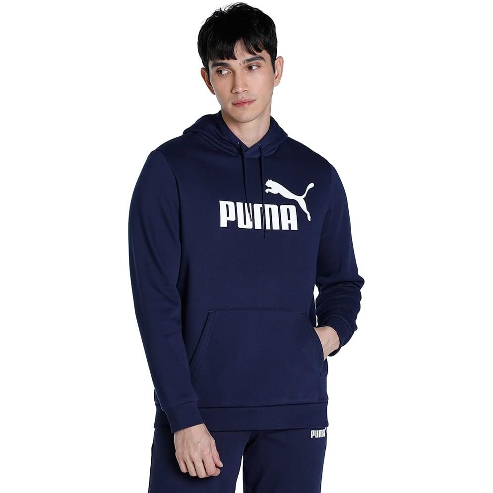 image:imagePUMA mens Essentials Logo Fleece Hoodie Available in Big amp TallNavy