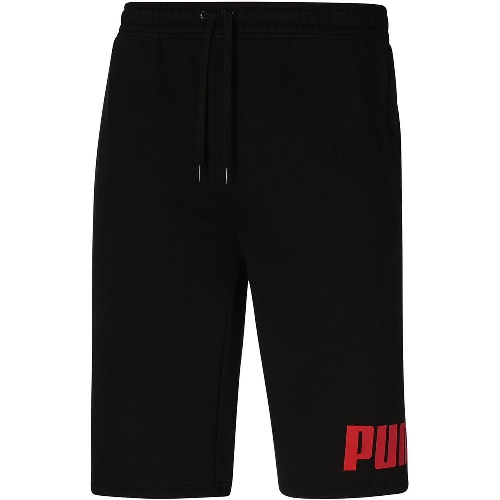 image:imagePuma Mens Big Logo Fleece 10 Shorts Available in Big amp TallCotton Blackhigh Risk Red