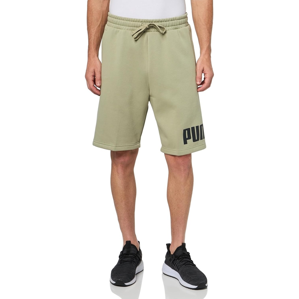 image:imagePuma Mens Big Logo Fleece 10 Shorts Available in Big amp TallLux Army Ah25