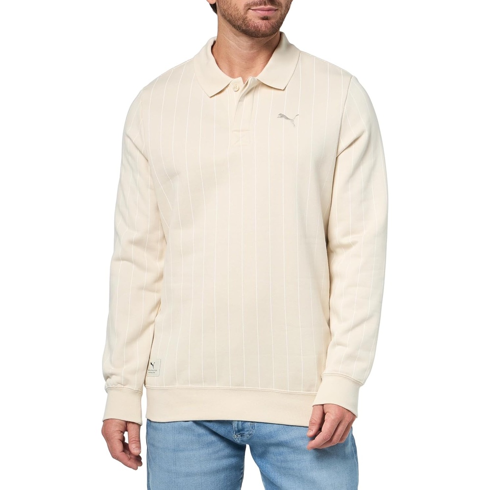 image:imagePuma Mens Class Long Sleeve Fleece PoloAlpine Snow Ah25
