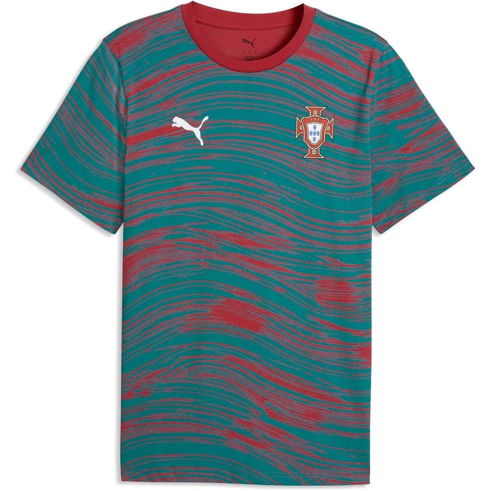 image:imagePuma Mens FA Portugal TShirtClub Redgreen Lagoon