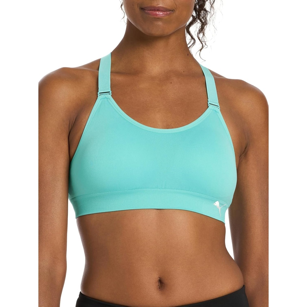 image:imagePuma Womens 2 Pack Seamless Sports BraAquaticBlack