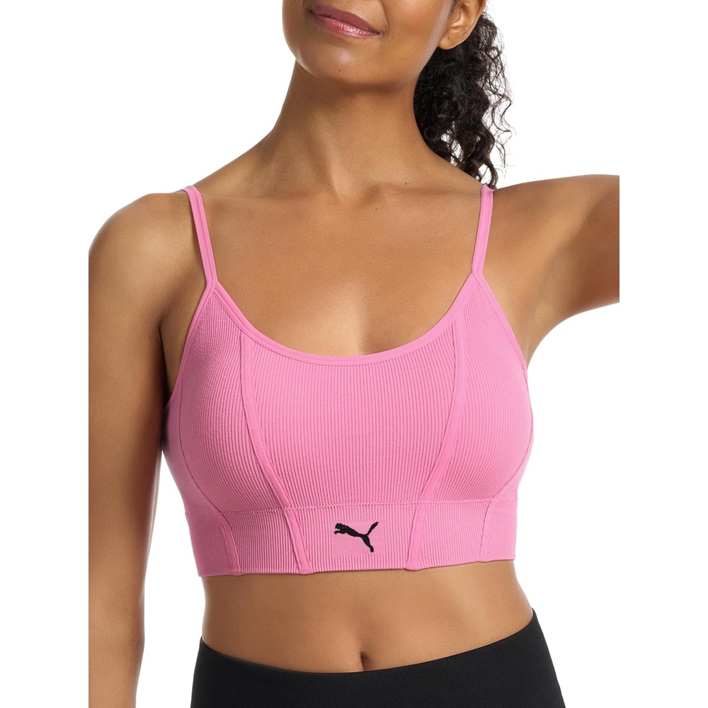 image:imagePuma Womens 2 Pack Seamless Sports BraMauveHeather Grey