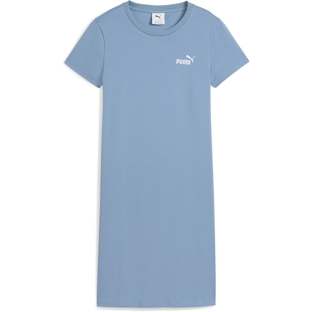 image:imagePuma Womens Essentials Small Logo Slim Fit TShirt DressCool Blue Ah25