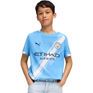 Manchester City FC Kids 2025/26 Home Soccer Jersey
