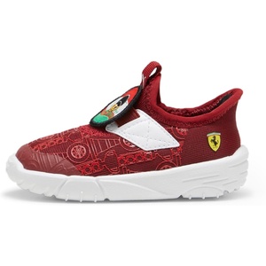 PUMA Kids Boys Scuderia Ferrari Bao Kart Motorsport Slip On Sneakers Shoes Casual – Grey(Red)