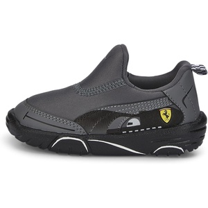 PUMA Kids Boys Scuderia Ferrari Bao Kart Motorsport Slip On Sneakers Shoes Casual – Grey(Smoked Pearl-puma Black)