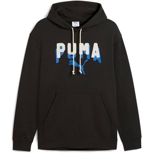 PUMA Mens Essentials Double Up Hoodie Athletic Outerwear Casual – Black(Black)