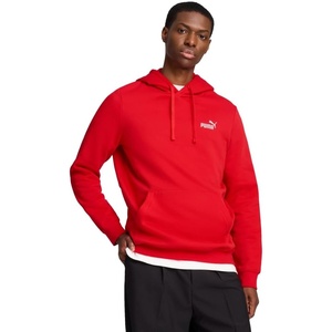 PUMA Mens Essentials No. 1 Logo Hoodie Casual Outerwear Casual – Black(For All Time Red)