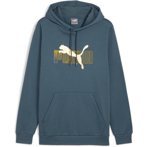 PUMA Mens Essentials No. 1 Logo Hoodie Casual Outerwear Casual – Black(Gray)