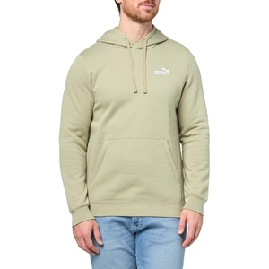 PUMA Mens Essentials No. 1 Logo Hoodie Casual Outerwear Casual – Black(Lux Army)