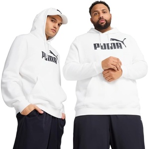PUMA Mens Essentials No. 1 Logo Hoodie Casual Outerwear Casual – Black(Puma White Ss25)