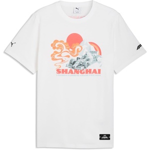 PUMA Mens F1 Canada Graphic Crew Neck Short Sleeve Casual Tops Casual – Beige(Puma White)