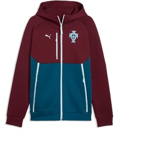PUMA Men’s Fa Portugal Full Zip Hoodie(Ruby Shimmer-ocean Tropic)