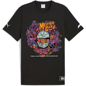 PUMA Mens Formula 1 Mexico City Tee Casual Tops Casual(Black)