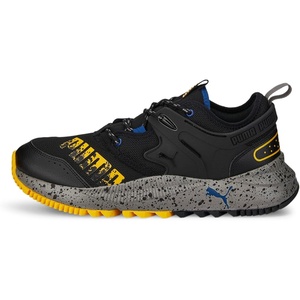 PUMA Mens Pacer Future Lace Up Sneakers Shoes Casual(Trail Puma Black-puma Black-spectra Yellow)