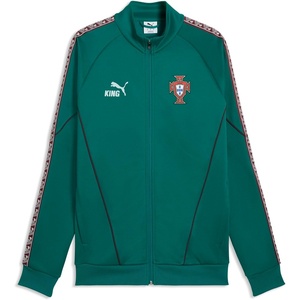PUMA Mens Portugal King Anthem Athletic Outerwear Casual – Green(Green Lagoon-ruby Shimmer)