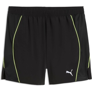 PUMA Mens Run Velocity 5 Inch Shorts Casual Bottoms Casual(Puma Black-sunny Lime)