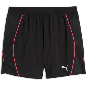 PUMA Mens Run Velocity 5 Inch Shorts Casual Bottoms Casual(Puma Black-ultra Red)