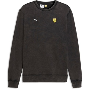 PUMA Mens Scuderia Ferrari Graphic Crew Neck Sweatshirt Casual – Black(Black)