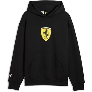 PUMA Mens Scuderia Ferrari Shield Hoodie Casual Outerwear Casual – Black(Puma Black)