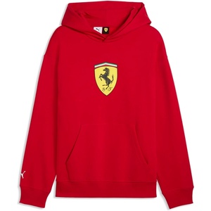 PUMA Mens Scuderia Ferrari Shield Hoodie Casual Outerwear Casual – Black(Rosso Corsa)