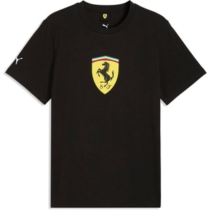 PUMA Men’s Scuderia Ferrari Shield T-Shirt, Black SS26, Medium Ferrari Colored Shield Tee