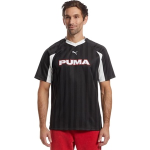 PUMA Mens Sport V-Neck Short Sleeve Jersey Casual -(Black Ah25)