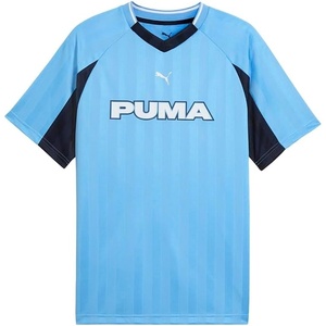 PUMA Mens Sport V-Neck Short Sleeve Jersey Casual -(Blue)