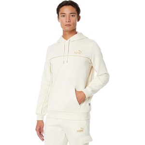 PUMA Mens Squad Graphic Hoodie Casual Outerwear Casual Pockets – Grey(Alpine Snow)