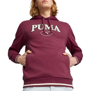 PUMA Mens Squad Graphic Hoodie Casual Outerwear Casual Pockets – Grey(Dark Jasper)