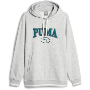 PUMA Mens Squad Graphic Hoodie Casual Outerwear Casual Pockets – Grey(Grey)