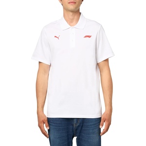 PUMA Men’s Standard Formula 1 Essentials Logo Polo, White