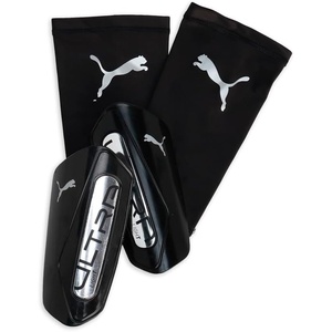 PUMA Mens Ultra Light Sleeve Shinguards Casual – Black – Size L