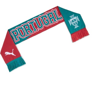 PUMA Unisex Portugal FA Scarf, Club Red-Green Lagoon SS26, OSmallFA Fpf Culture Scarf