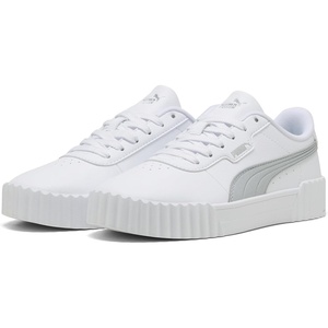 PUMA Women’s Carina 3.0 Casual Sneakers(Puma White Lilac Frost Puma Gold)