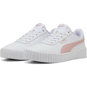 PUMA Women’s Carina 3.0 Casual Sneakers(Puma White Rose Quartz Puma Gold)
