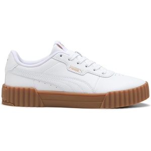 PUMA Women’s Carina 3.0 Casual Sneakers(Puma White/Puma Gold/Gum)