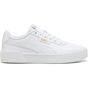 PUMA Women’s Carina 3.0 Casual Sneakers(Puma White-puma Gold)