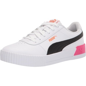 PUMA Women’s Carina Leather Sneaker(Pink)